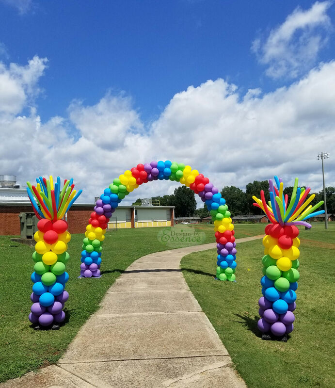 Outdoor Balloon Arch, Huntsville Alabama, Madison AL, Fayetteville TN, Grand Opening Balloons, 25 foot arch